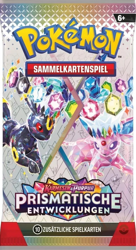 Pokémon-Sammelkartenspiel Karmesin & Purpur – Prismatische Entwicklungen Booster Pack deutsch